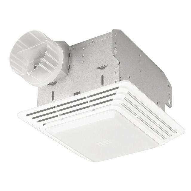 Broan-NuTone 678 Exhaust Ventilation Fan and Light Combination for Bathroom and Home, 50 CFM, 2.5 Sones, White
