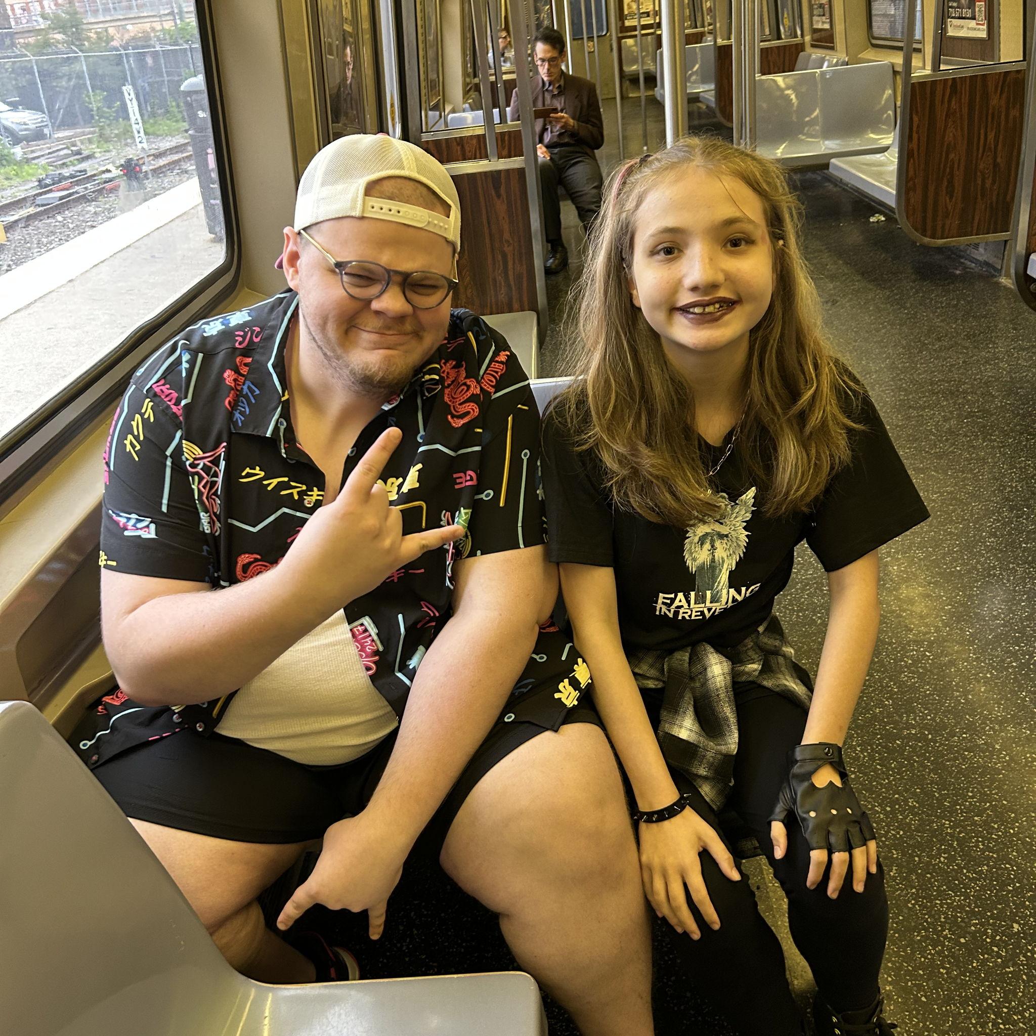 Gianna's first ever concert, and the first time she'd ever taken the train/ferry!