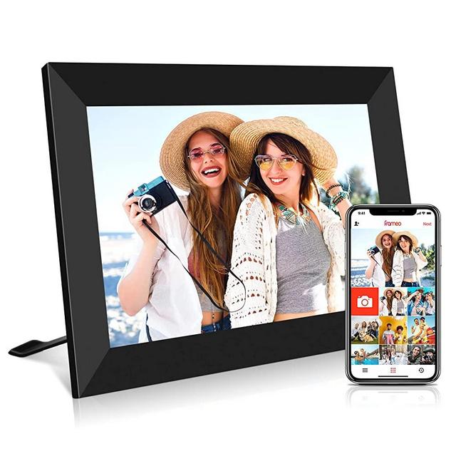 FRAMEO Digital Picture Frame 10.1 Inch, IPS Touch Screen Smart WiFi Digital Photo Frame with 16GB Storage, Wall Mountable, Auto-Rotate, Share Photos and Videos via App from Anywhere