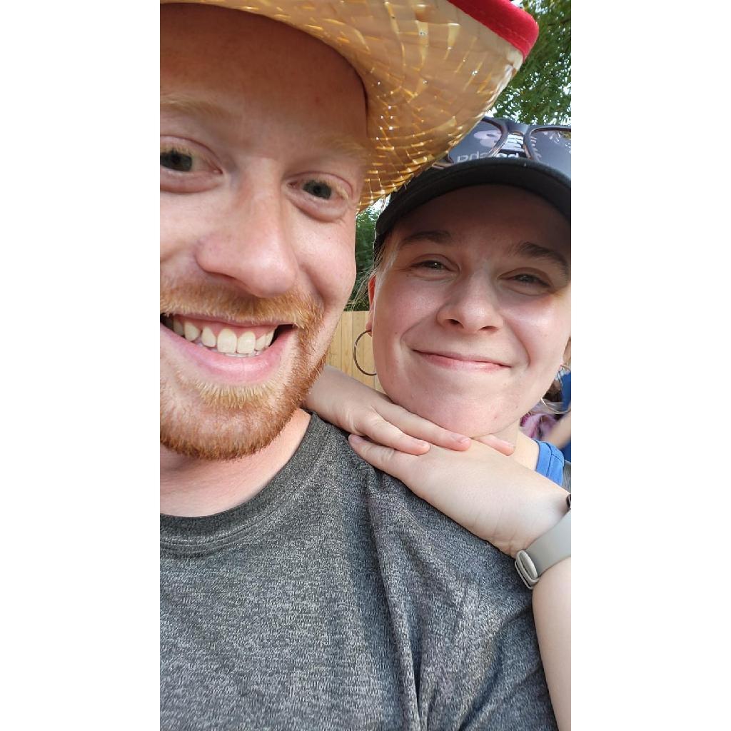 Our first selfie together as a couple. We sent this to our COTW friends which was fun.