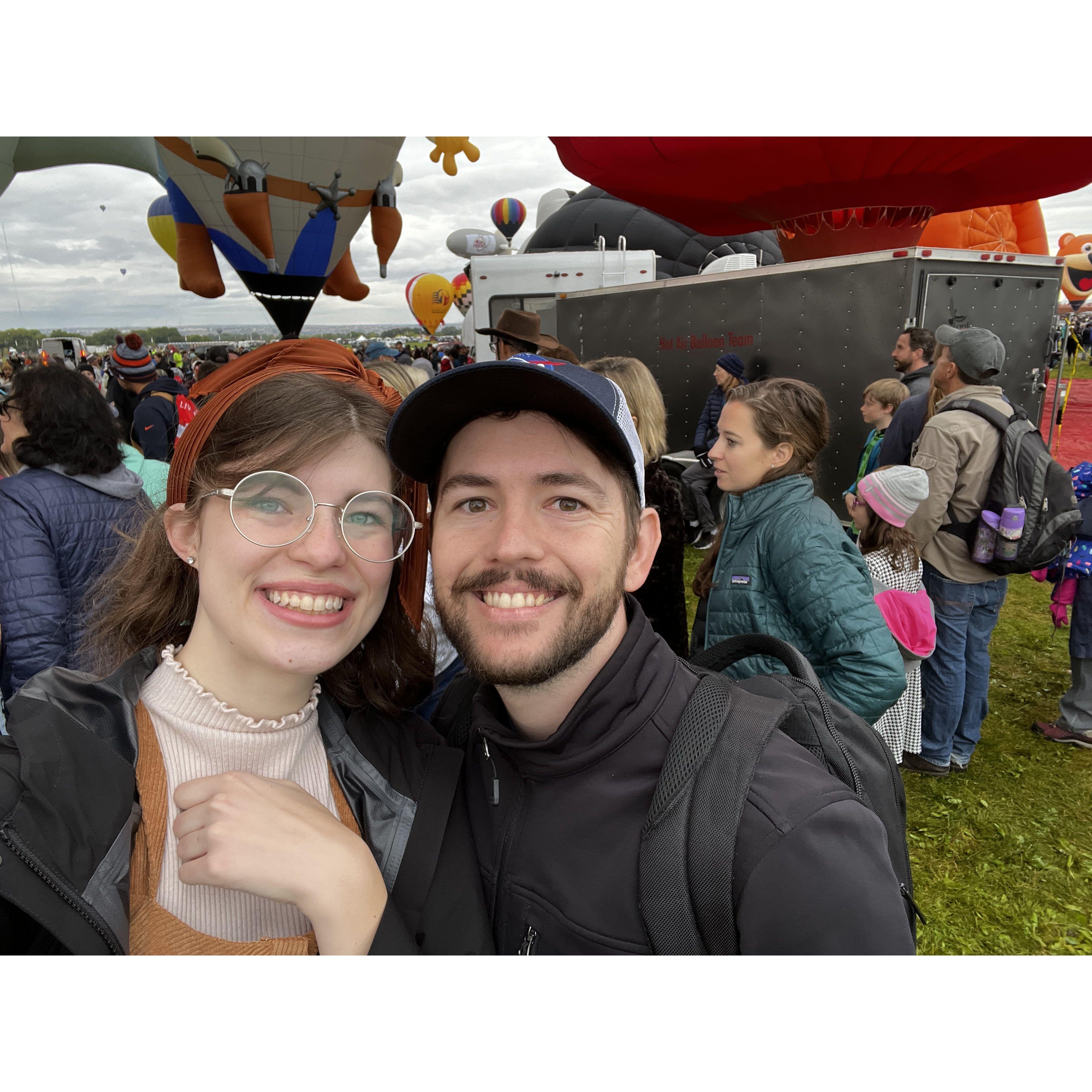 the balloon festival. (dose cheyenne look like an anime character here?)