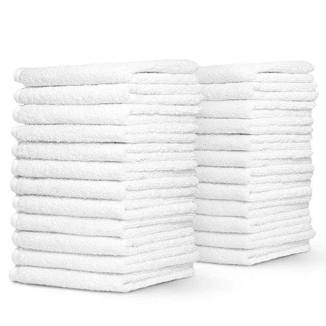 Honest Linen White Spindle 16 X 30 Hand Towel Set- 12 Quick Dry Long Lasting Hand Towels -Super Absorbent, Double Stitched and Long Lasting