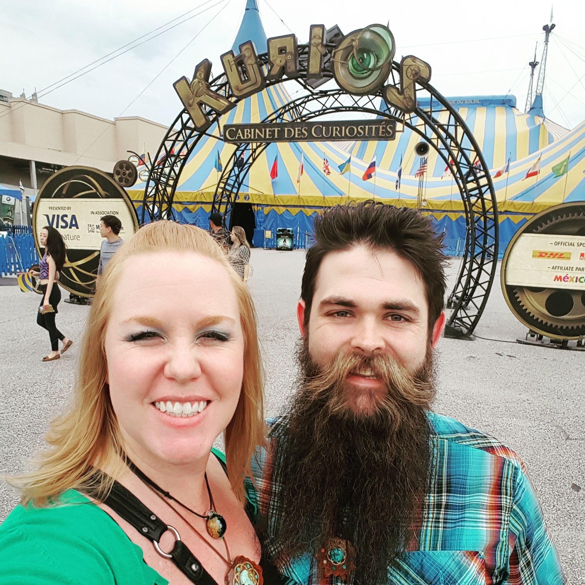 Celebrating our 2nd anniversary: PJ surprised Stacey with tickets to Cirque du Soleil's Kurios. 2016