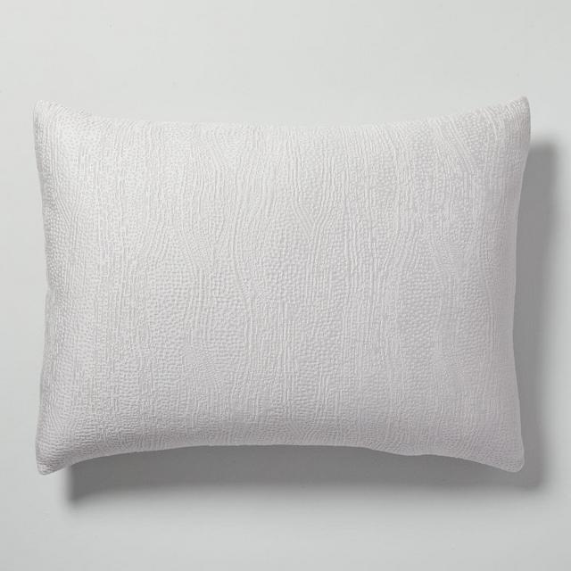 TENCEL™ Cotton Matelasse Standard Sham, Frost Gray