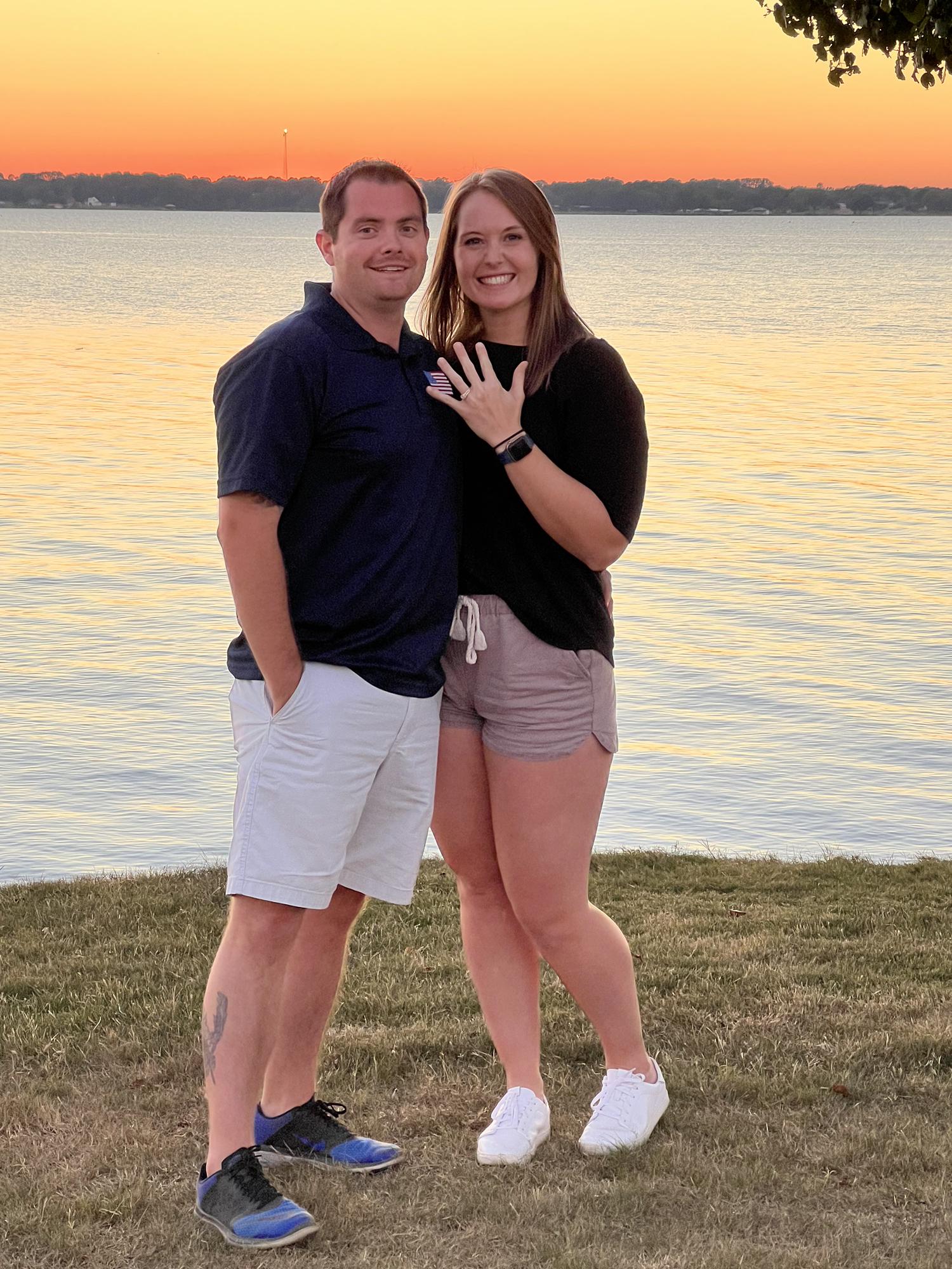The newly engaged couple