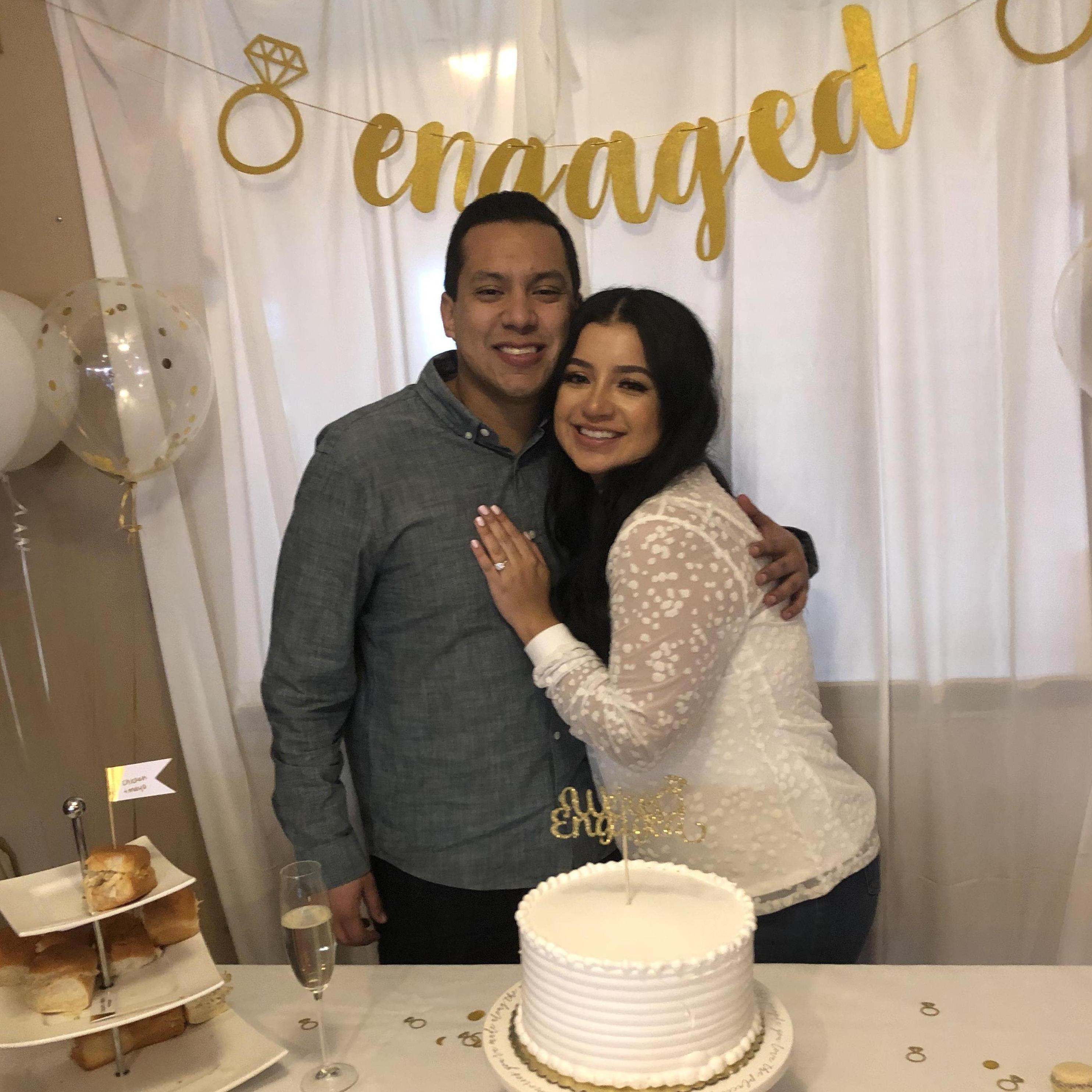 Our engagement party one month before Covid shut down the world