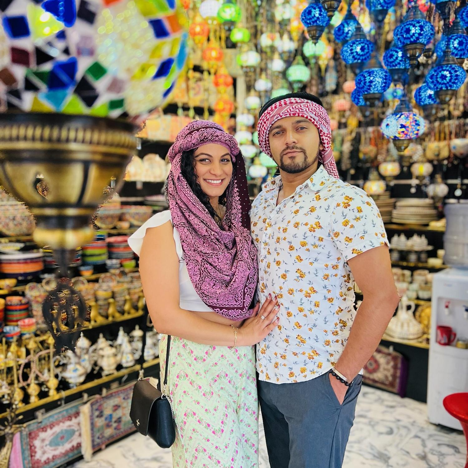September 2, 2022 - Dubai trip visiting the souk. Habibi, smile please!