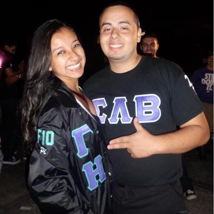 At Junior's probate for Sigma Lambda Beta in 2012