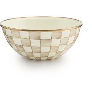 Mocha Check Large Everyday Bowl