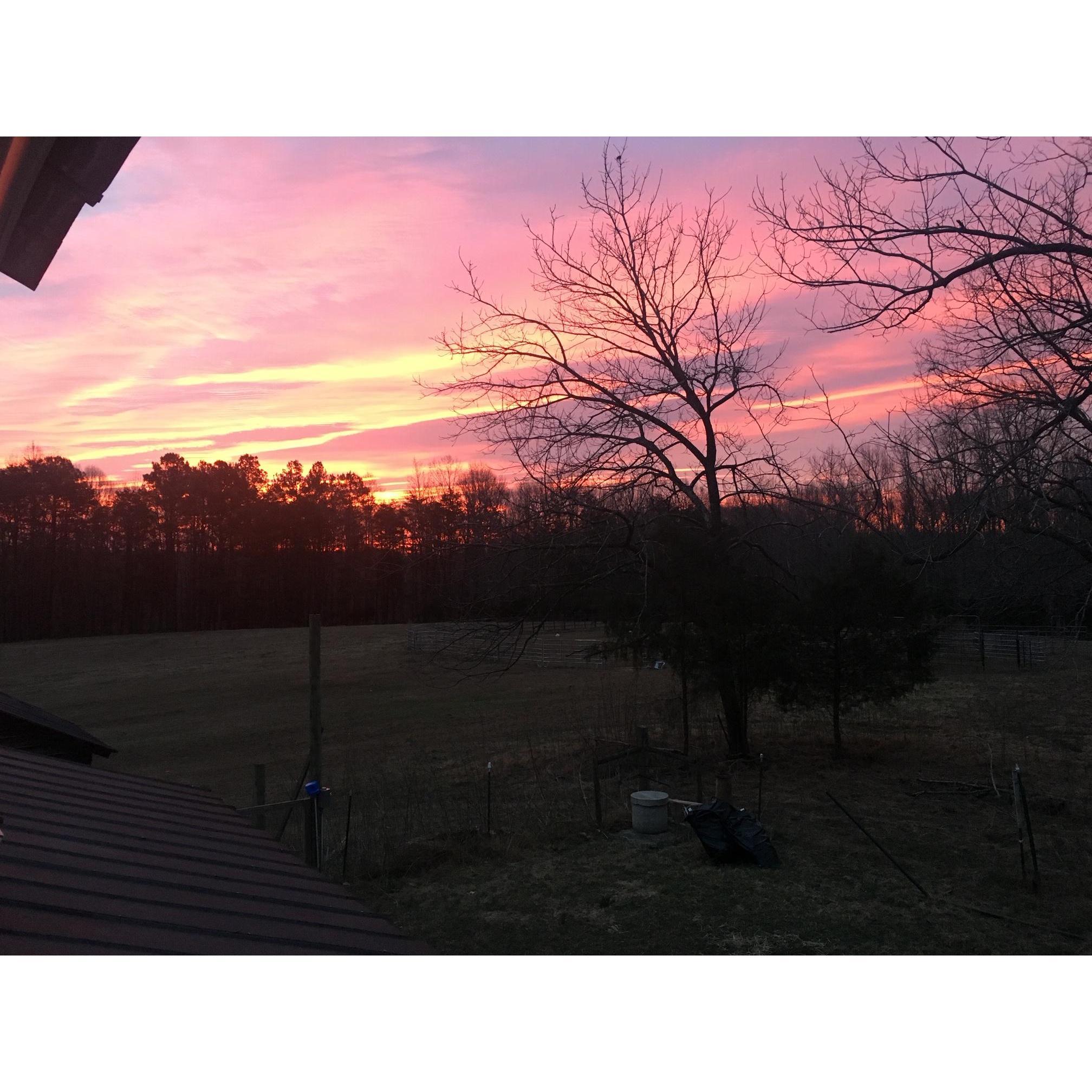 Sunrise at the farm