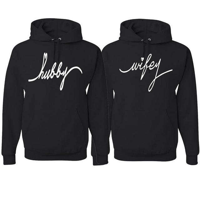 Wifey Hubby Matching Couples Sweater Set His Hers BFF Couples Hoodie Sweatshirt