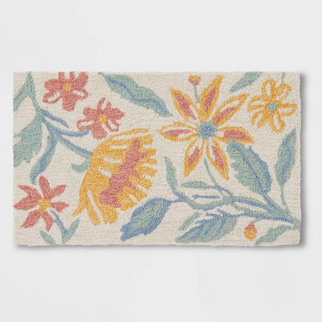 30"x 18" Bold Floral Kitchen Rug - Threshold™