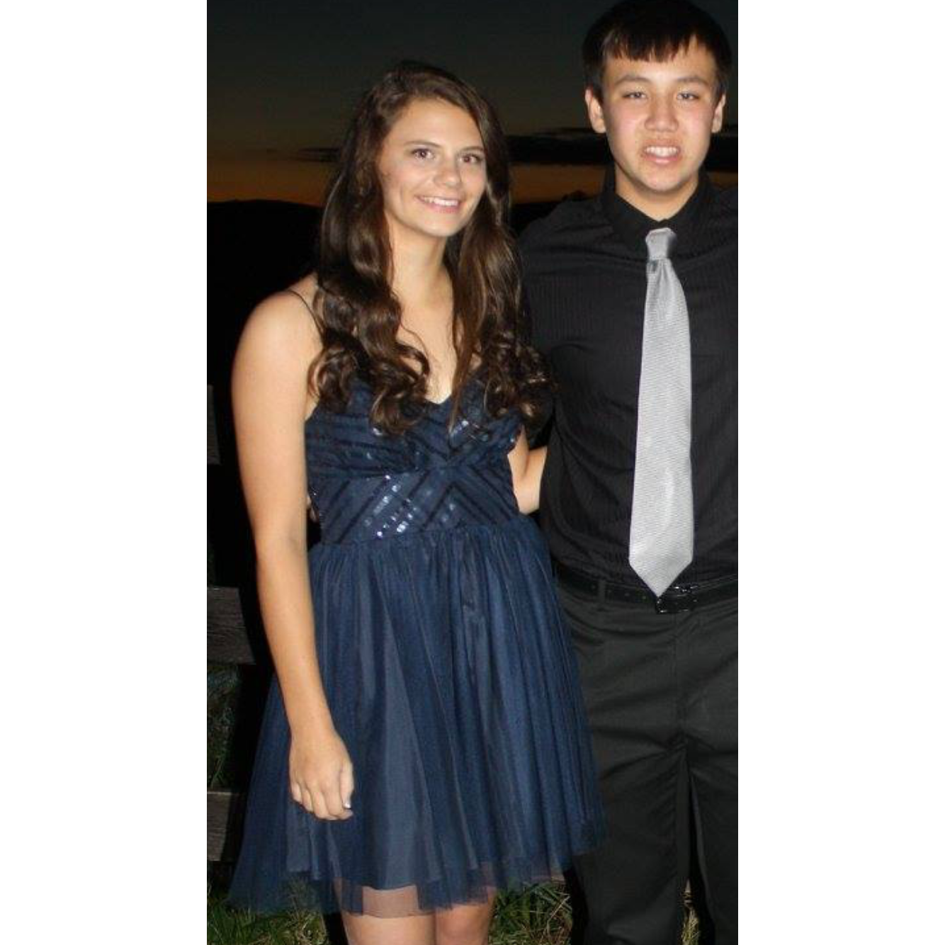 10th grade homecoming! Hunter was finally taller than Amaya 