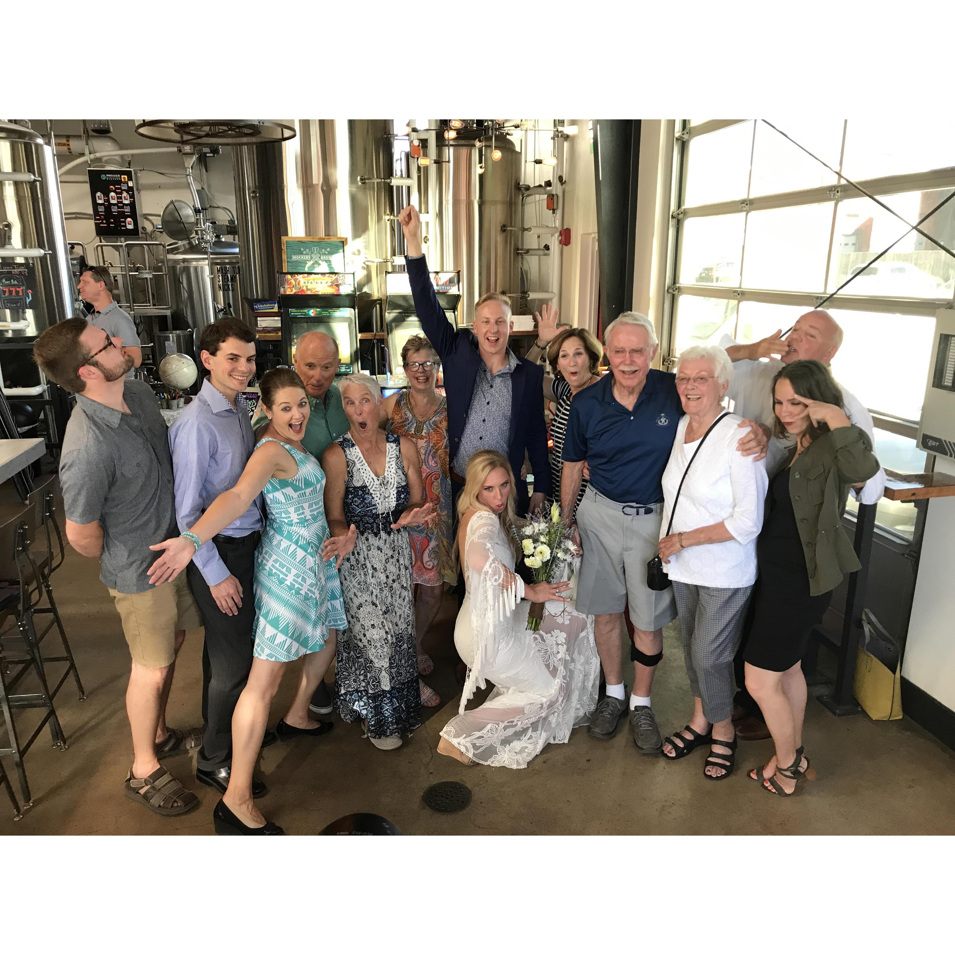 June 2018 - Denver, Colorado - Severson clan at George and Alexis' SURPRISE Wedding