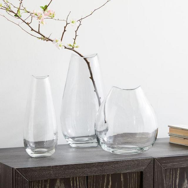 Organic Glass Vases - Small 9.6"h