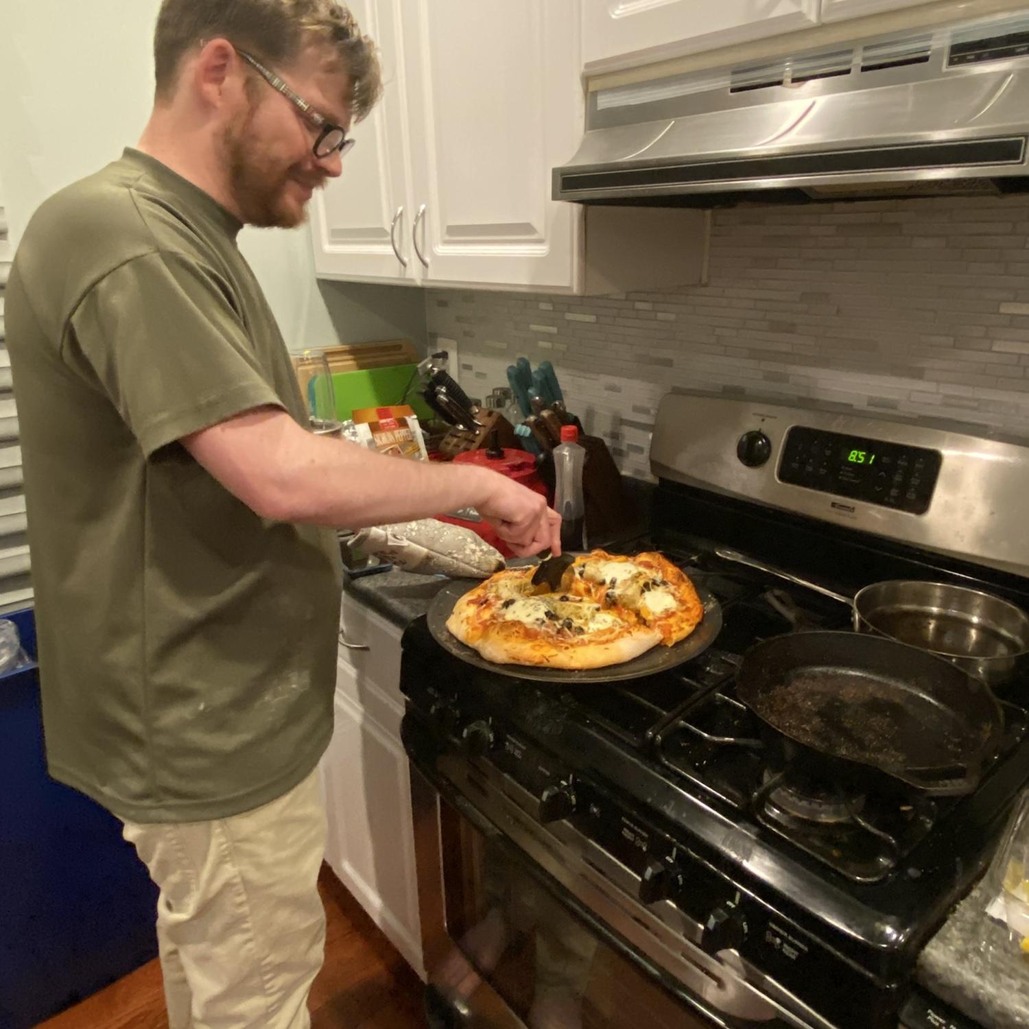 Homemade pizza and anime: a Saturday night tradition