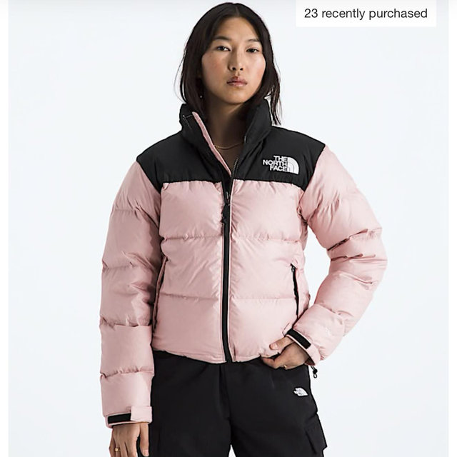 North Face Nupste Metallic Pink sz M