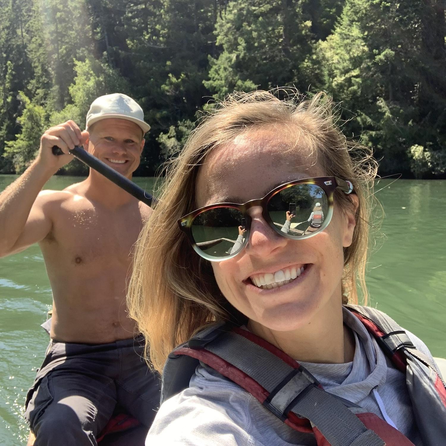 Kayaking Big River in Mendocino, California :)
