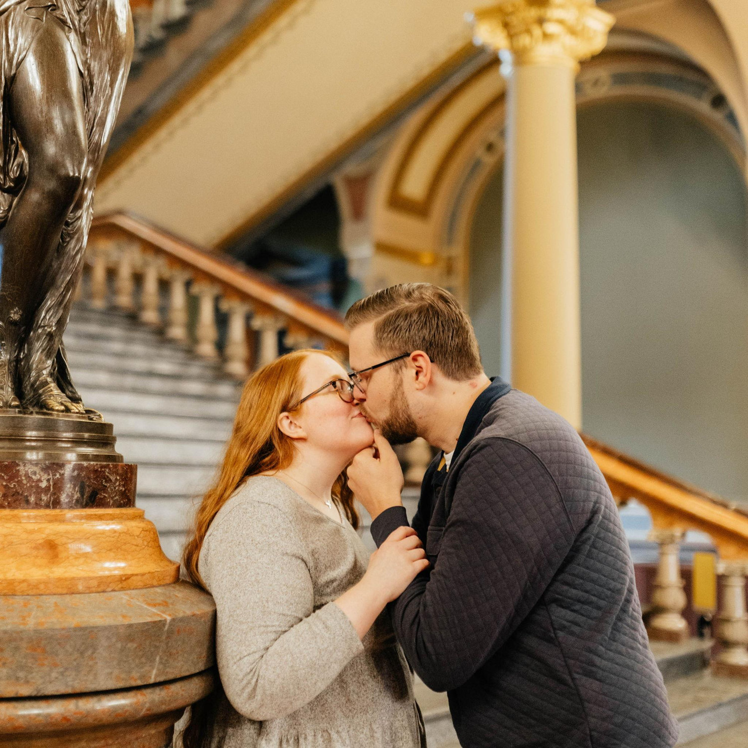 Our Engagement Photos at the Iowa State Capitol! -Courtesy of Peridot & Lace ❤️