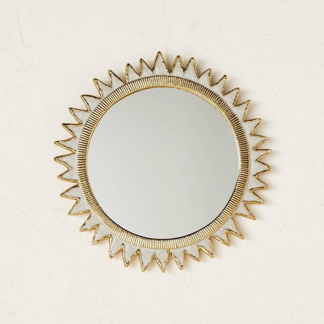 Sun Burst Cast Wall Mirror Brass - Opalhouse™ designed with Jungalow™