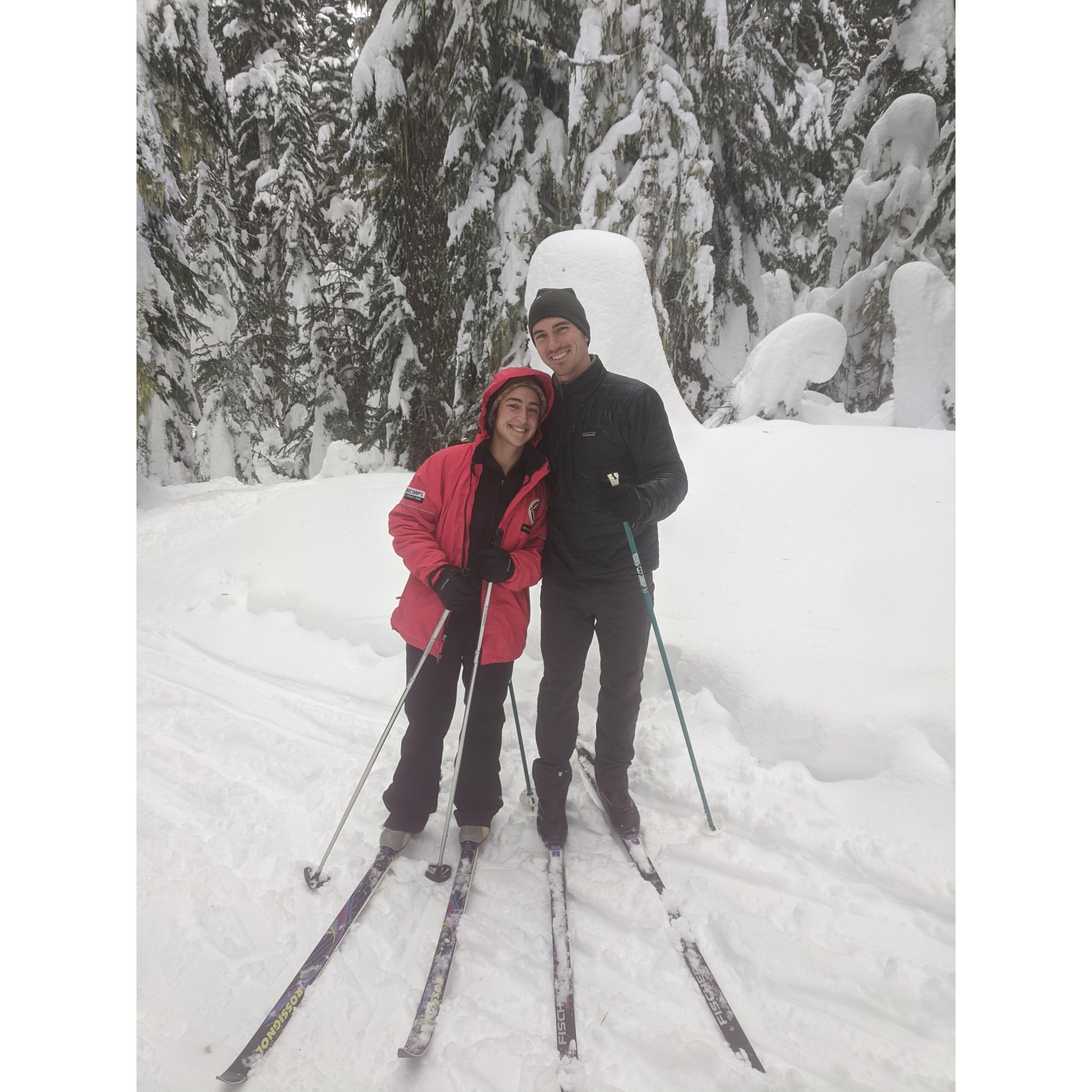 We tried cross-country skiing...