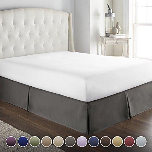 Hotel Luxury Bed Skirt/Dust Ruffle 1800 Platinum Collection-14 inch Drop/Wrinkle & Fade Resistant, (King, Gray)