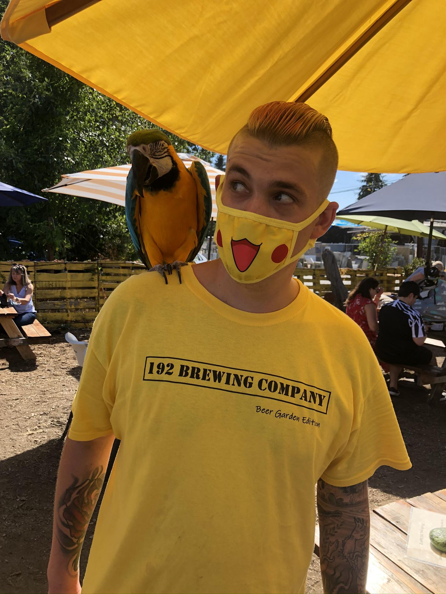Summer at 192 when we got to play with a parrot!