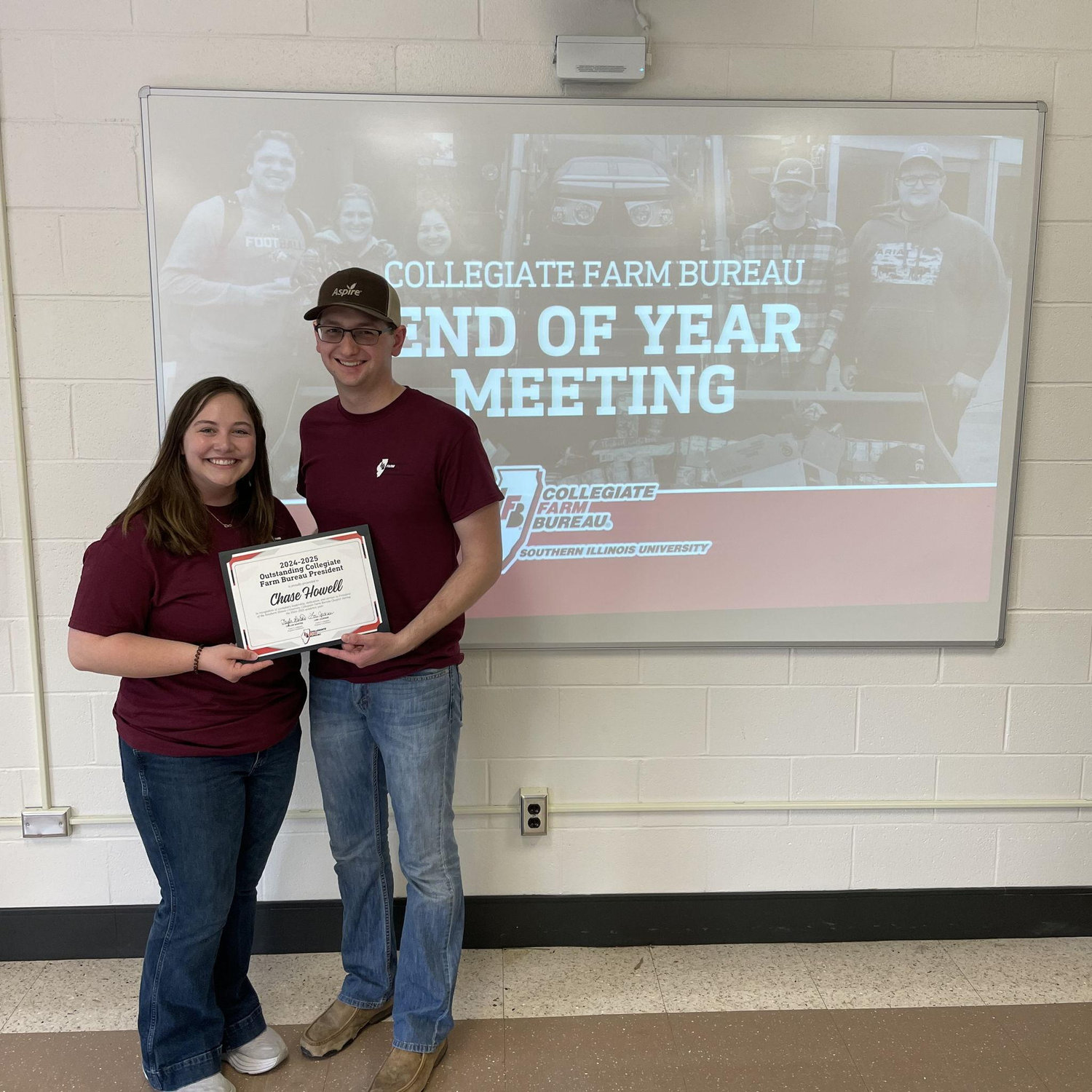 CFB Meeting where Chase was announced as the Outstanding President. April 2024.