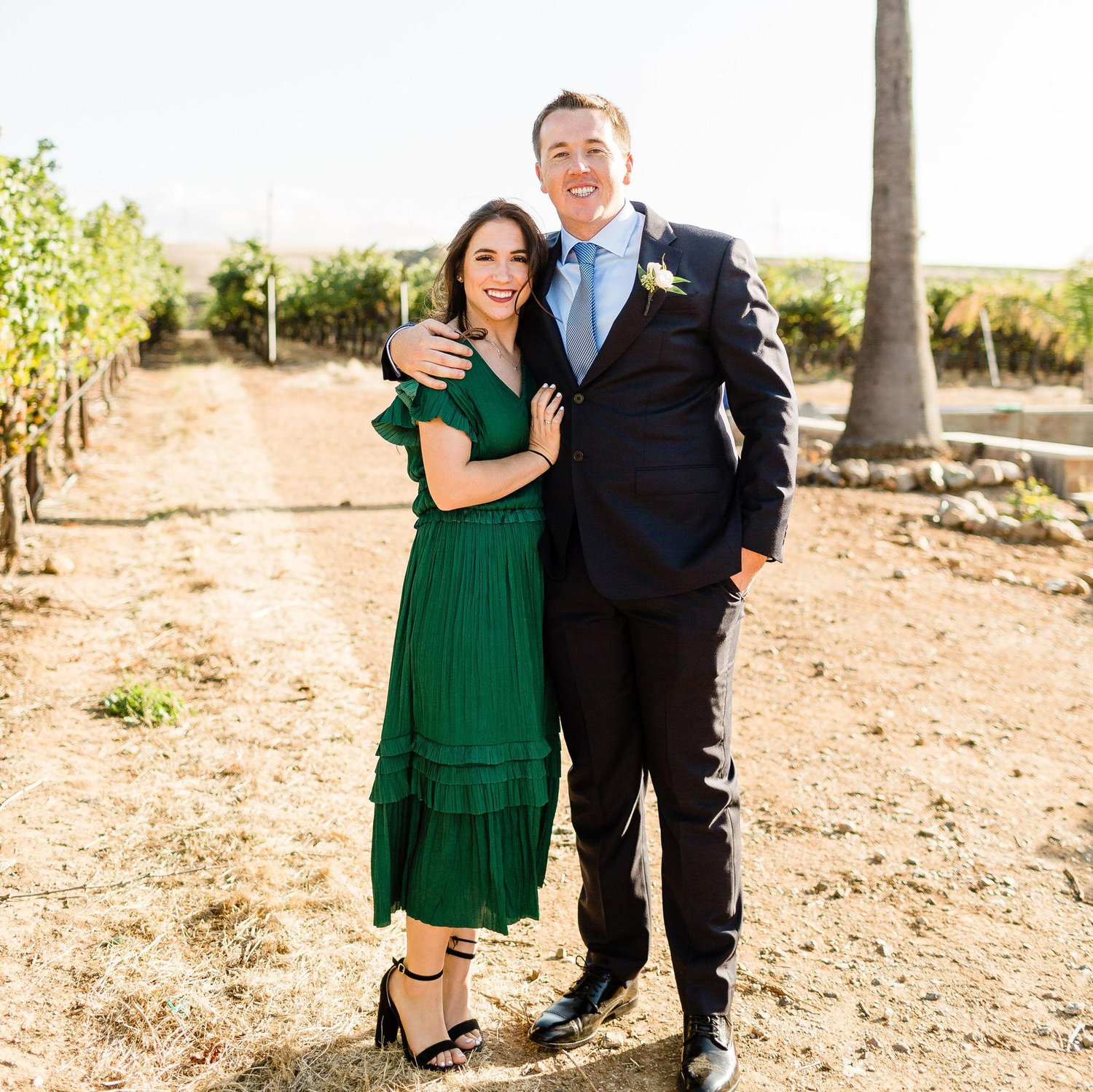 Us at Steven's sister's wedding, 2019