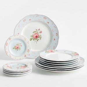 LoveShackFancy Garden Floral 12-Piece Dinnerware Set