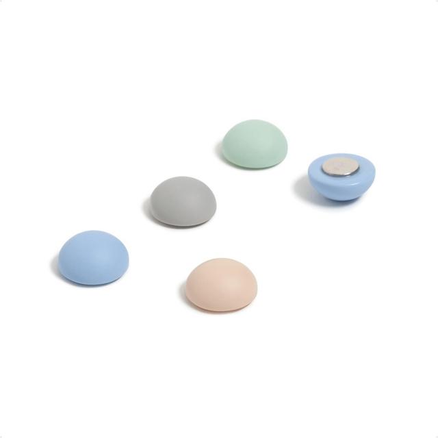 U Brands 8ct Soft Touch Pebble Magnets Cool Neutrals