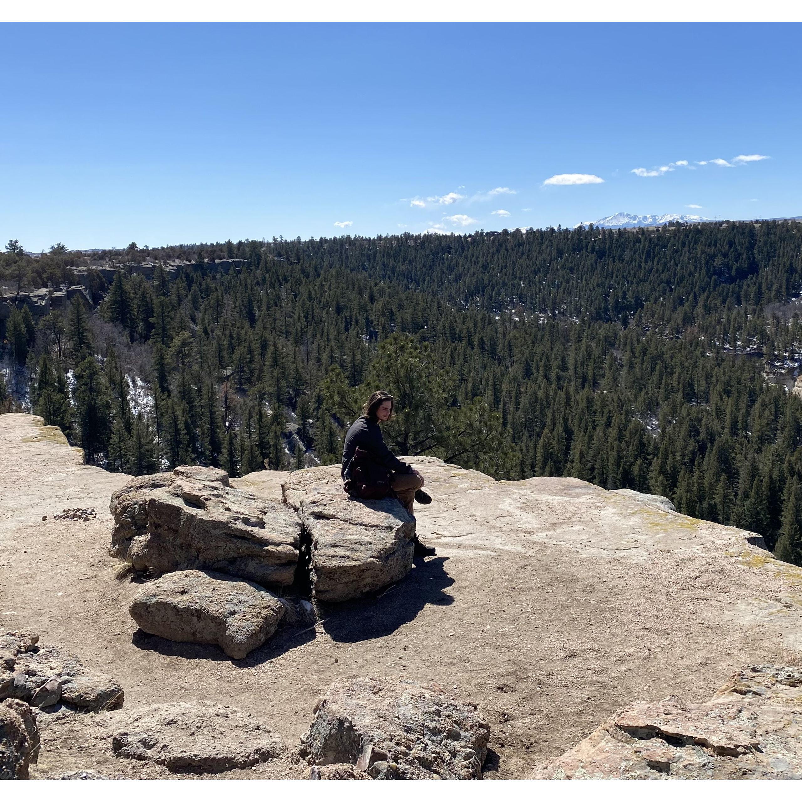 The peak of Jason's favorite hike, a moment to reminisce.