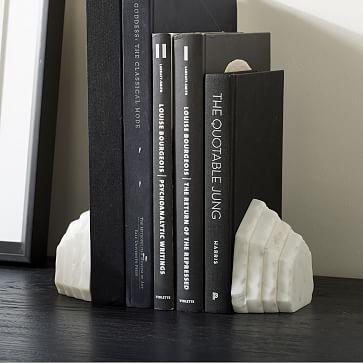 Marble Faceted Bookends