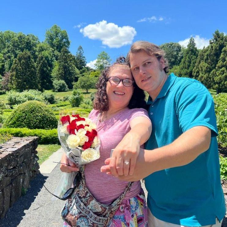 Just after Chad popped the question in Deepcut Park.  This is where they will have their ceremony.