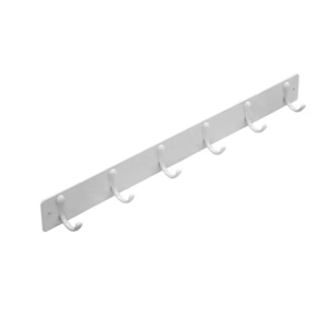 White 6 Hook Wall Rack