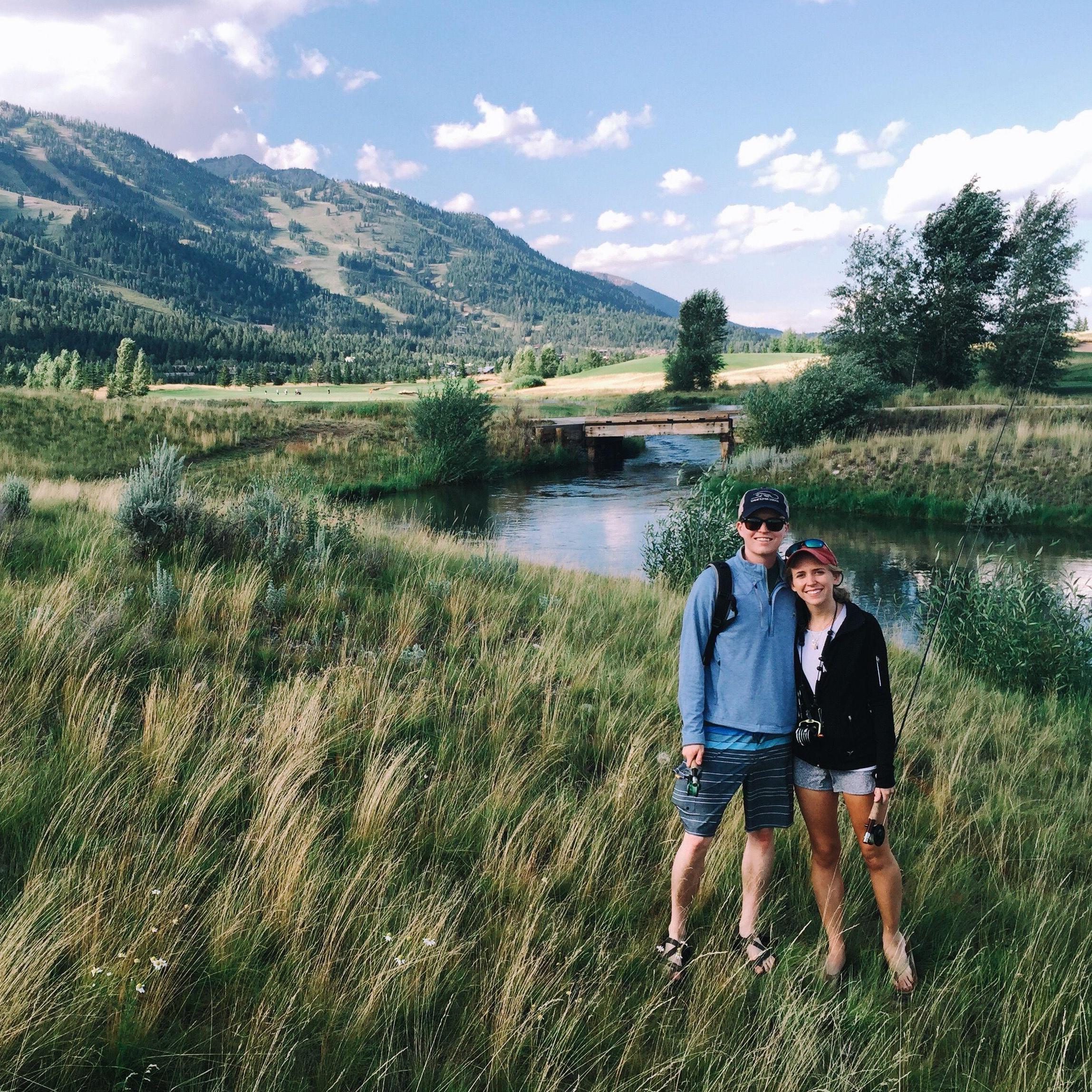 Lucas convincing Hanna to fish in Jackson, in 2017