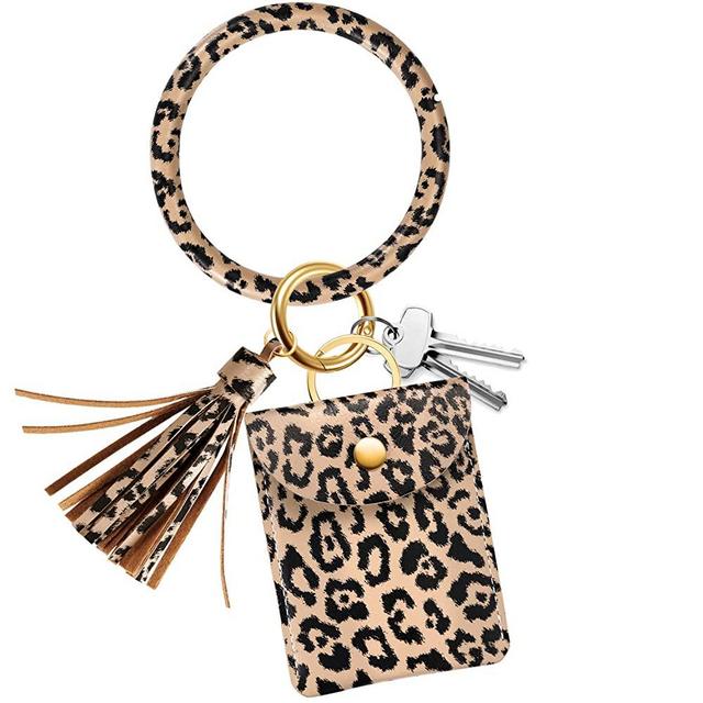 Adorve Key Chain Ring Bracelets Card Holder - Keychain Bangle Wristlet Women