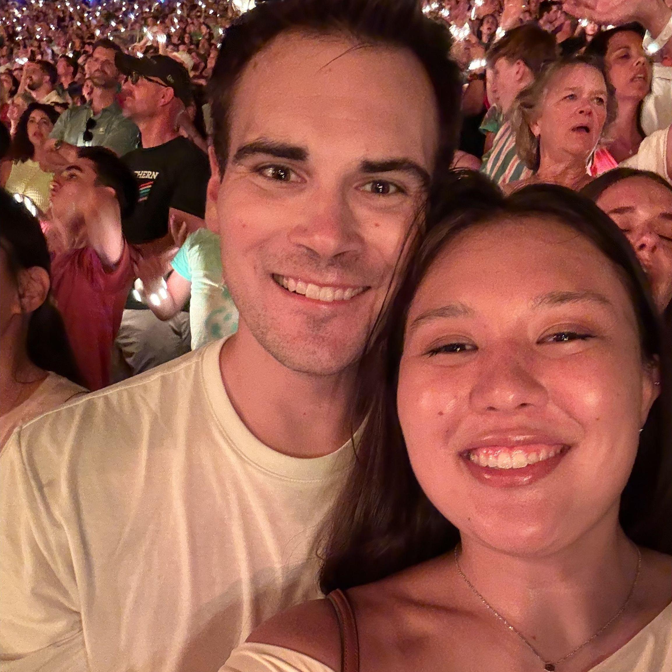 During "Yellow" at Coldplay concert