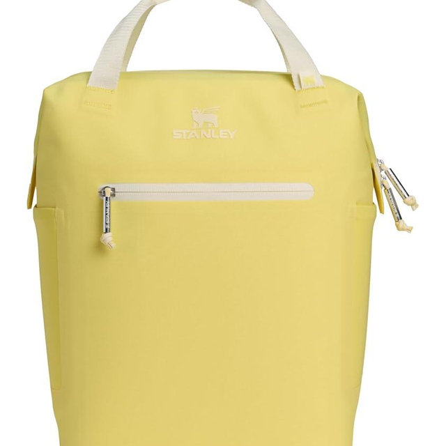 Stanley All Day Madeleine Mini Backpack Soft Cooler 14 Quarts | 20 Can Cooler with Handle and Shoulder Straps | Stays Cold for Hours | Insulated Travel Bag with Zipper | BPA-Free | Daffodil