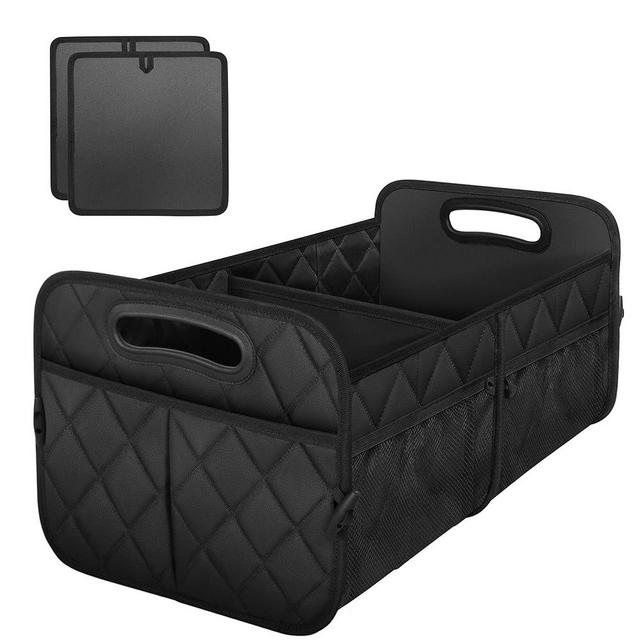 Deosk Trunk Organizer for Car, Collapsible Car Organziers and Storage with 6 Pockets, 50L Multi-Compartment Car Trunk Organzier, Car Accessories for Women/Men - Black