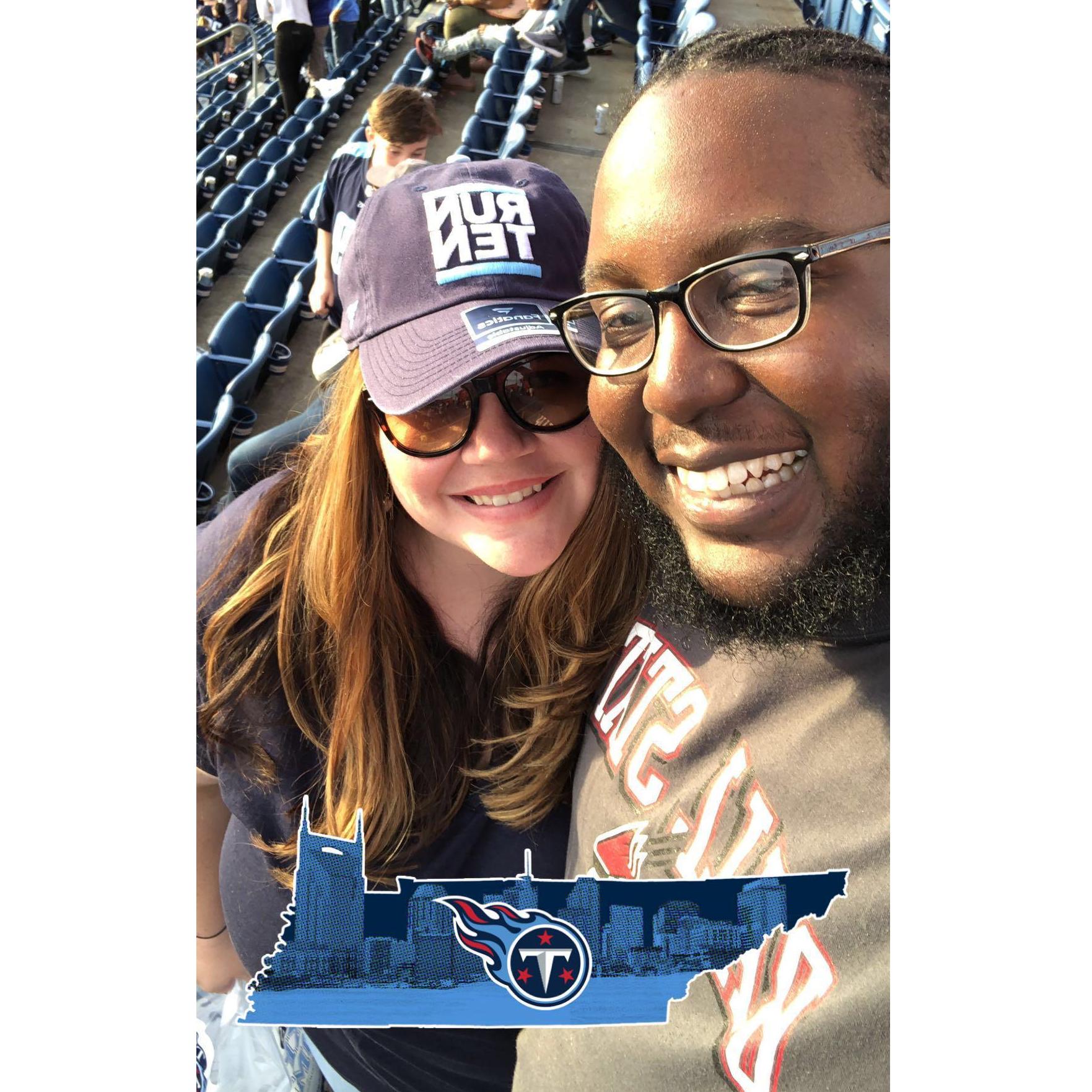 We went to our first Titan's game together!