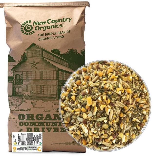 New Country Organics | Wheat-Free Chicken Feed 40lbs | Layer Feed for Laying Hens | Gluten-Free and Soy-Free | 17% Protein | Certified Organic and Non-GMO Chicken Food | 40 lbs