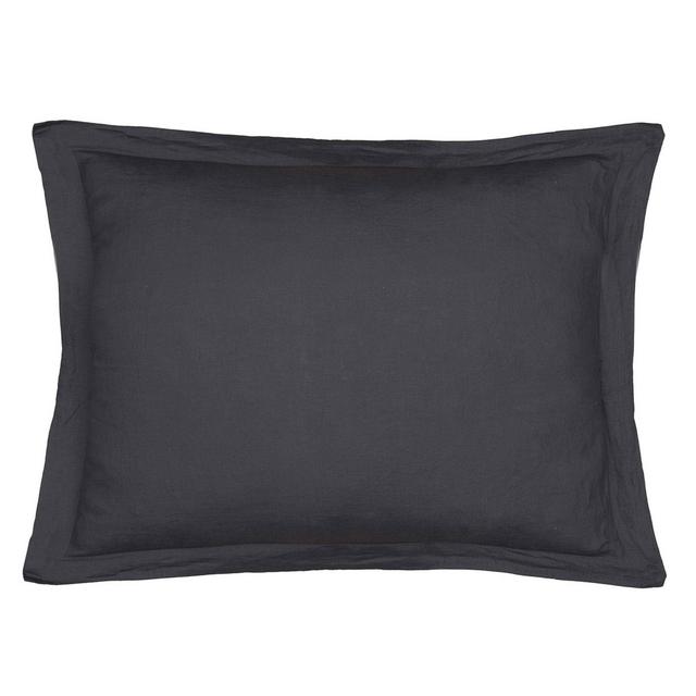 Levtex Home Washed Linen King Pillow Sham in Coal