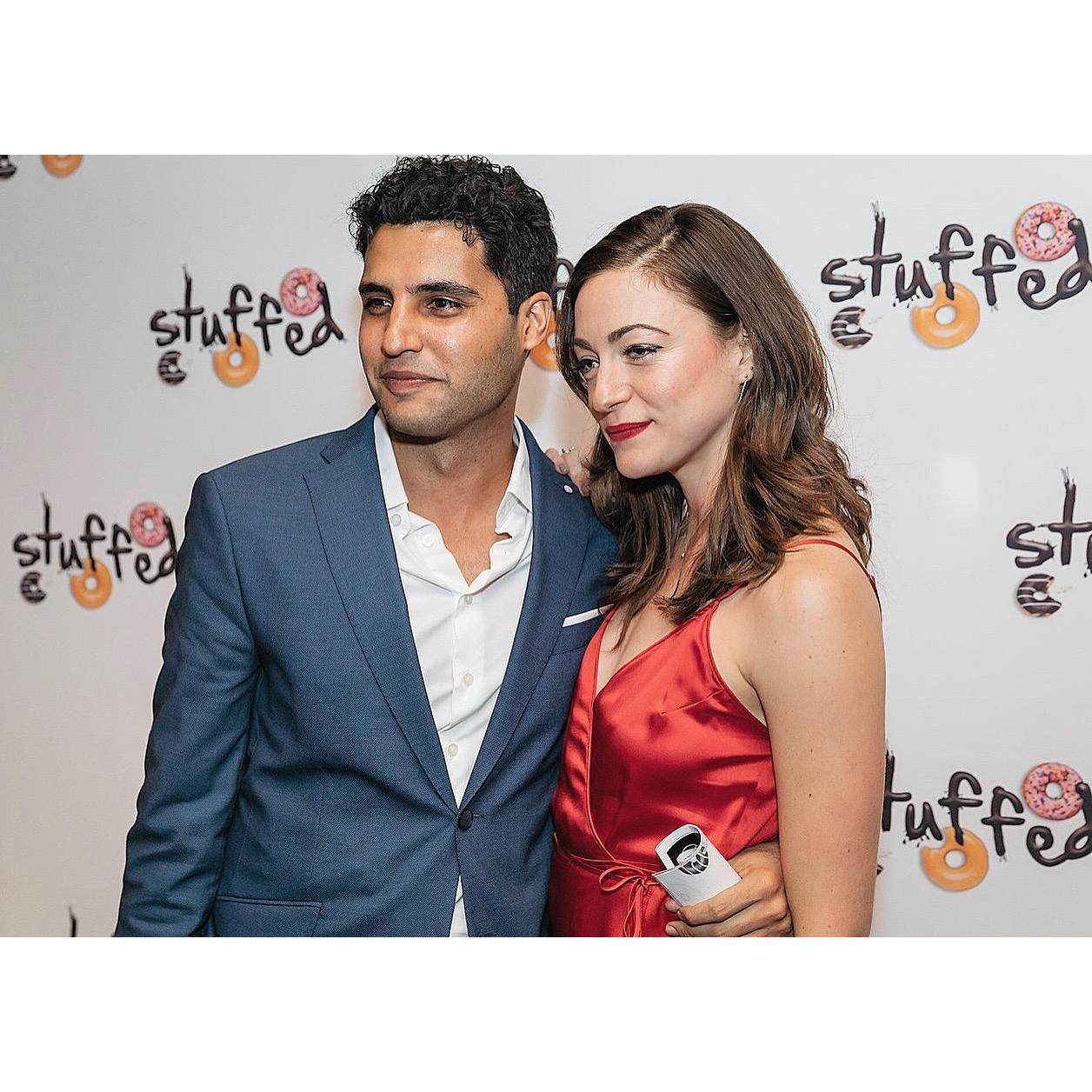 Our first time doing a Step and Repeat together. Boy did Eden love having Babak for arm candy at her first New York Theatre opening night.
