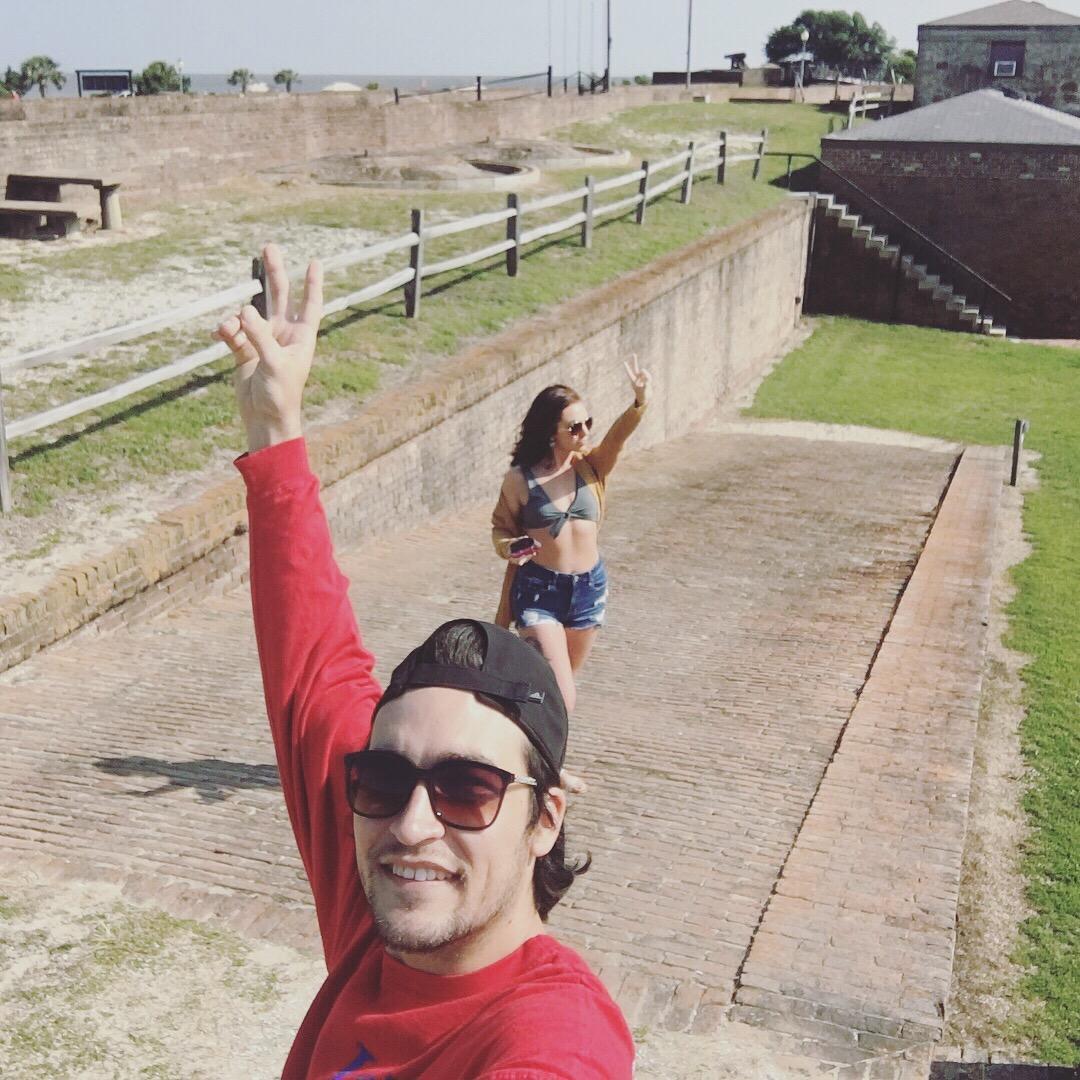 At Fort Gaines on Dauphin Island. We made a day out of going to the Fort, sea lab and then the beach!