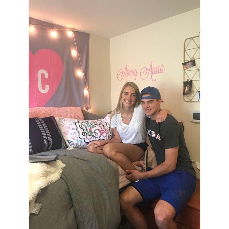 Benjer stopped by to see the dorm room before heading to KU to start his junior year!