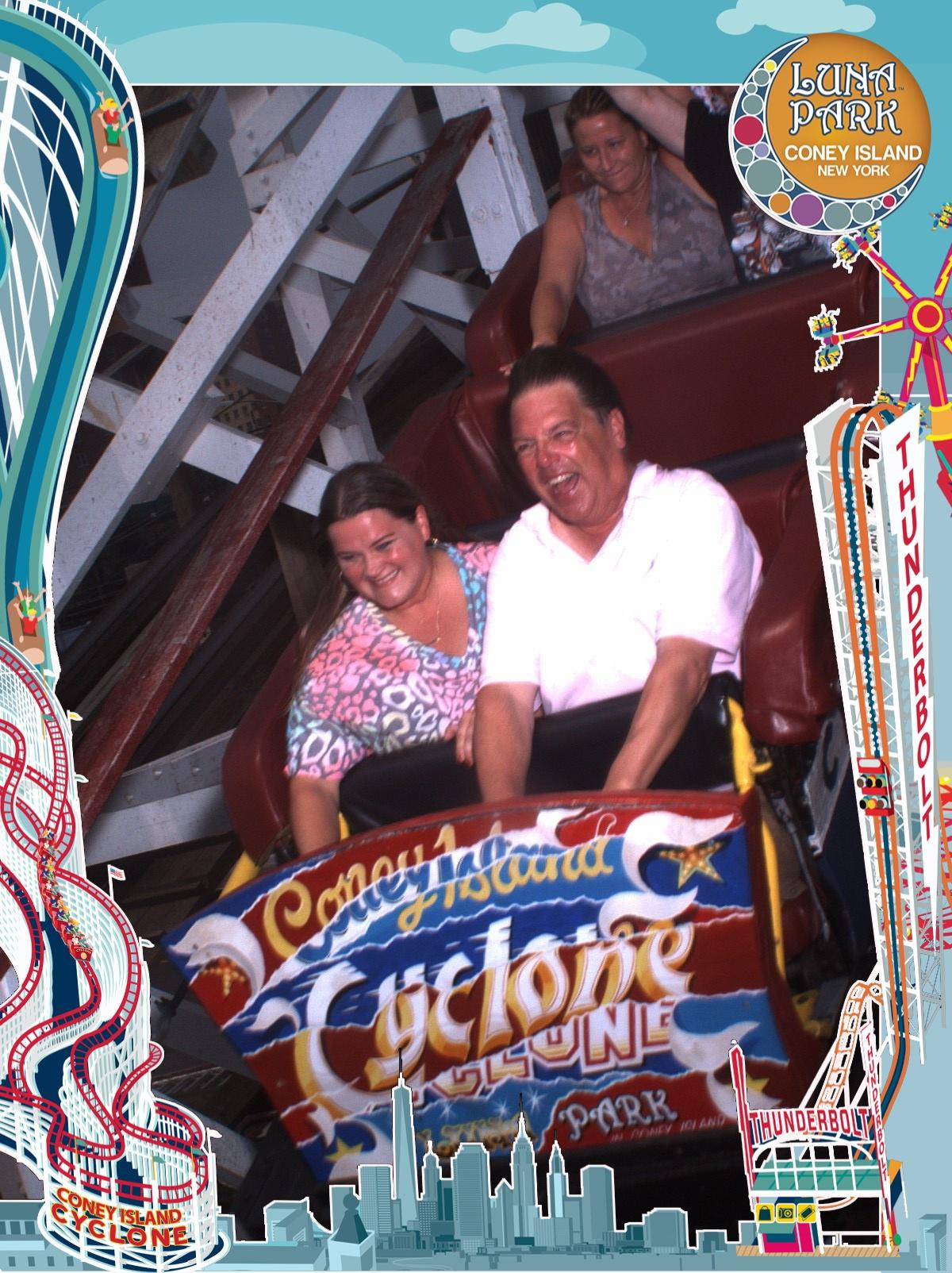 Riding the Cyclone at Coney Islamd