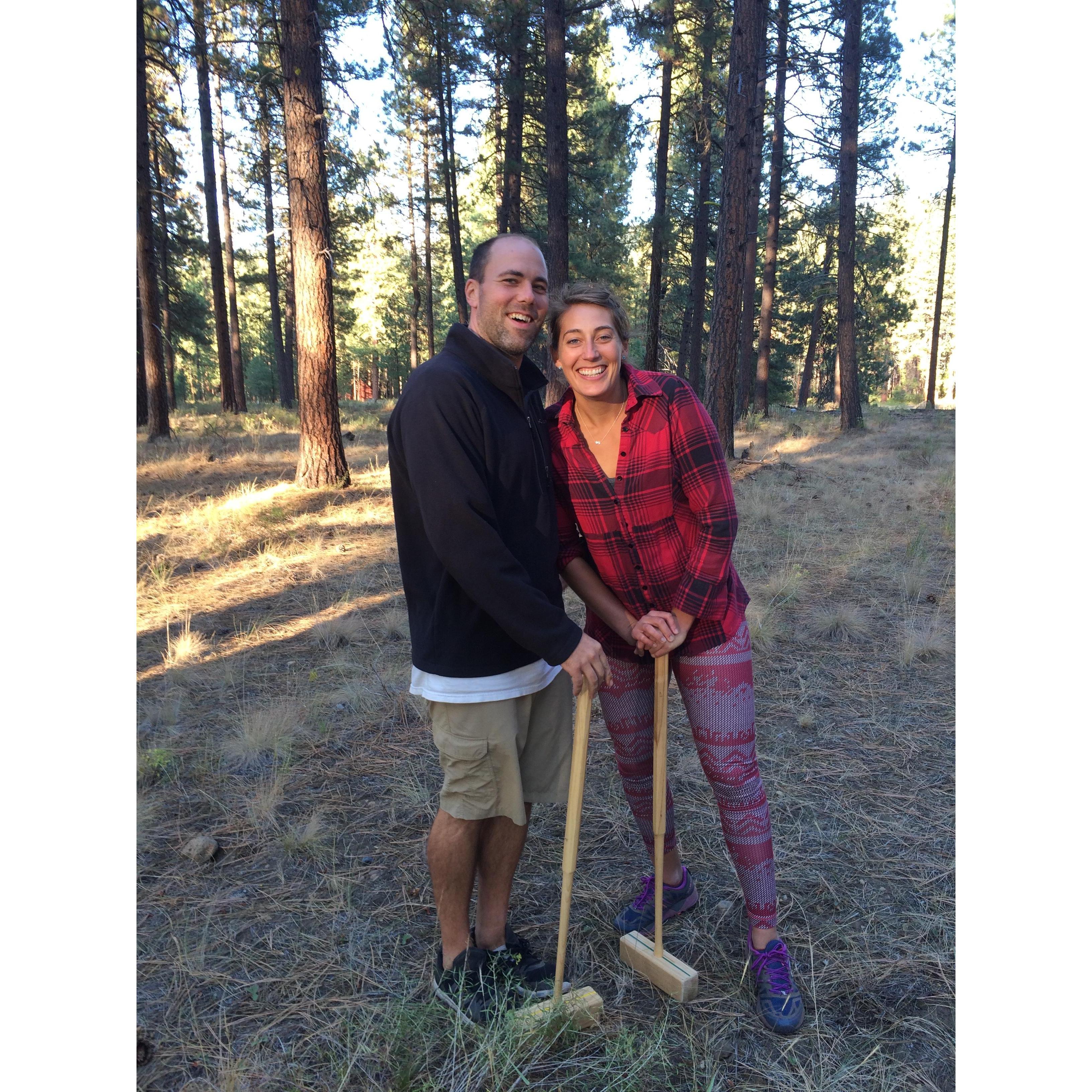 A little extreme croquet in Camp Sherman.