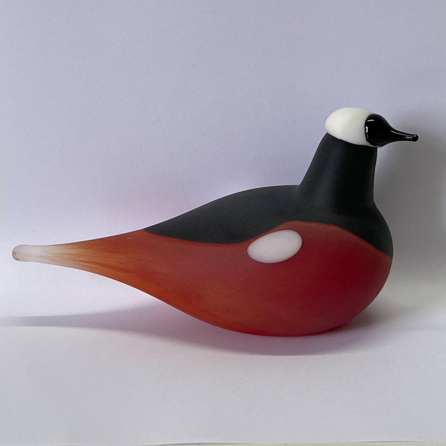 Iittala Birds, Oiva Toikka, Nuutajärvi glass factory - Vuorileppälintu (mountain redstart)