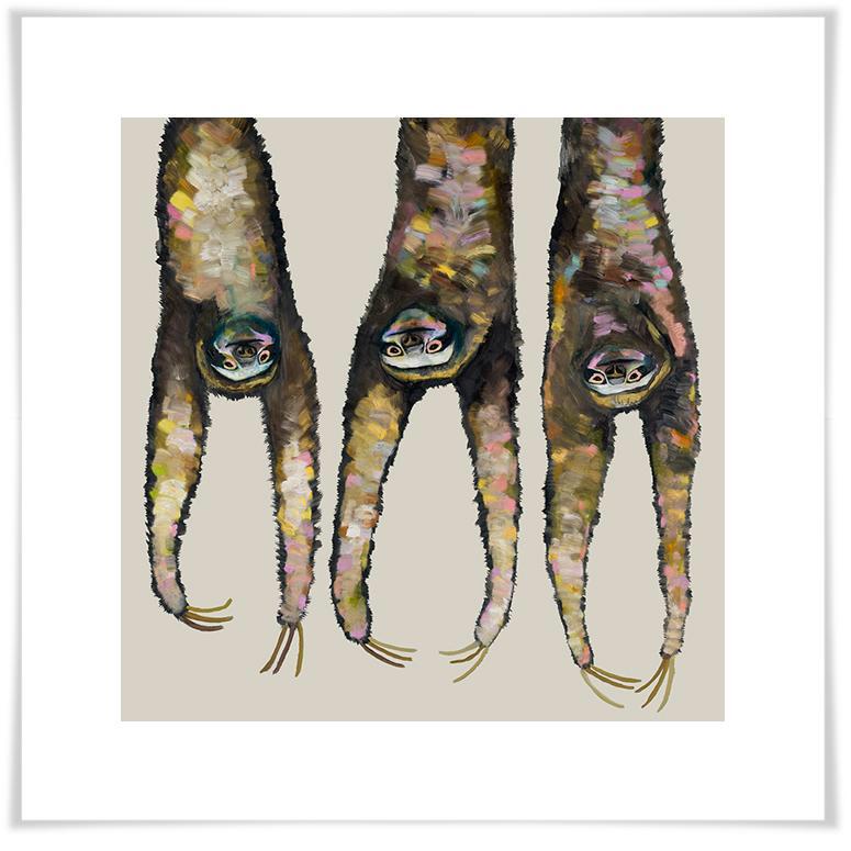 Sloths Hanging Out - Giclée Print -Canvas